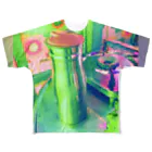 NEON LIGHT STARSのグリーンランタン マシカク All-Over Print T-Shirt