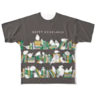 monbulanのしあわせの本棚 All-Over Print T-Shirt