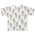 DOG STUDIOのひたすらノビノビ～シェルティー（ブルーマールグッズ） All-Over Print T-Shirt