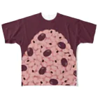 あわじテキスタイルの特大おにぎりT お赤飯 All-Over Print T-Shirt