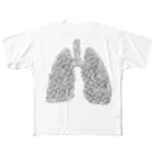 KAD SHOPのSmoking 肺 Tシャツ All-Over Print T-Shirt