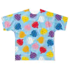 あわじテキスタイルの水風船の柄Tシャツ 水面 All-Over Print T-Shirt