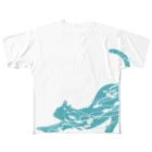 ぽて舗/karoののび猫 All-Over Print T-Shirt