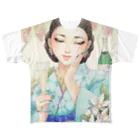 苗村さとみのワイン女子・甲州酵母の泡 All-Over Print T-Shirt