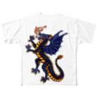 Louis.のドラゴン フルグラフィックTシャツ