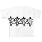 なちゅらるのアノ車のアイツら〜いつもの4人組(黒) All-Over Print T-Shirt