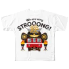 Train Kids! SOUVENIR SHOPの赤い電車 「 武士 ( もののふ ) 」 All-Over Print T-Shirt