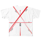 侍 👺 銃の太刀筋グラフィティ フルグラフィックTシャツ