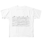 SKIP DESIGNのWAVE All-Over Print T-Shirt