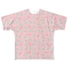 rd-T（フィギュアスケートデザイングッズ）のスケート靴_総柄pk All-Over Print T-Shirt