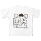 ハムスターと犬とわたし。のチワワ画伯 All-Over Print T-Shirt