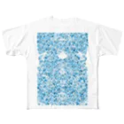 でゅめのお店の十二支　辰　青 All-Over Print T-Shirt