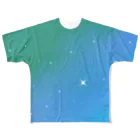 Starの星空(エメラルドグリーン) フルグラフィックTシャツ