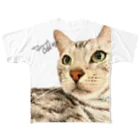 cats&reptiles cafe Odd eyeの時雨&小雨Tシャツ フルグラフィックTシャツ
