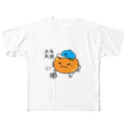 しろくろぷぅじぃのカキ大将くん フルグラフィックTシャツ