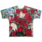 堀之内KMC久美子の薔薇の木とフェレット All-Over Print T-Shirt