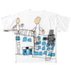 ユイゴイレブンの巨人と小学校 フルグラフィックTシャツ