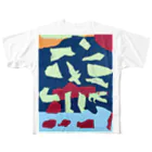 Hummingbirdの恐竜の世界の夜 フルグラフィックTシャツ