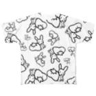 🤍一ノ瀬 彩 🐇⸒⸒ suzuri支店🤍のPremium/ｶｵｽうさぎ:ﾓﾉｸﾛ【多数】 All-Over Print T-Shirt