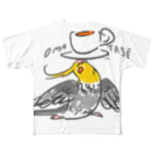 オカメインコとコーヒーの関係性について〜画伯さあしす在廊〜のおまたせ All-Over Print T-Shirt