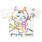 にゃんぴーのkirakiraにゃんぴー フルグラフィックTシャツ