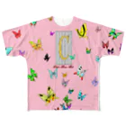 Design Studio 「Chi-Ra-Ri ~ち・ら・り~」のButterfly「Ageha」Rainbowシリーズ『Cherry Blossom』 フルグラフィックTシャツ