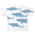 海の仲間たちオフィシャルSTOREのジンベエザメ All-Over Print T-Shirt