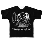 縄猫雑貨　suzuri支店のメメントモリちゃんシャツ(英語版) All-Over Print T-Shirt