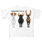 mayon's animal shopのUpgraded horns. つのパン All-Over Print T-Shirt