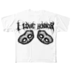 血殺poo(チャップー)のi love horror!! フルグラフィックTシャツ