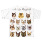 ladycat4のcat Ragdoll フルグラフィックTシャツ
