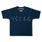 Cute BirdsのアニマルヨガTシャツ（Mサイズ） All-Over Print T-Shirt :back