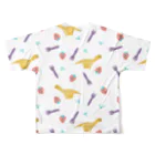 まめたろうのお楽しみグッズのなかよしトリオのパターン版 All-Over Print T-Shirt :back