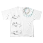 ARCANUMのARCANUM Pallet Aqua All-Over Print T-Shirt :back