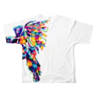 からすの巣の花を纏う All-Over Print T-Shirt :back