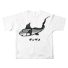 脂身通信Ｚの【魚シリーズ】ギンザメ♪231106 フルグラフィックTシャツの背面