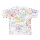 まるのひしめくチンパンジー All-Over Print T-Shirt :back