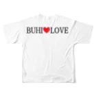 BUHI Shop ふれぶるルーくんのふれぶるルーくん フルグラフィックTシャツの背面