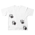 MUSEUM LAB SHOP MITのリクエストSnow leopard＊ユキヒョウ パート2 フルグラフィックTシャツの背面