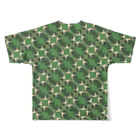 nins・にんずのモルモット柄緑 フルグラフィックTシャツの背面