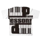 AURA_HYSTERICAのPIANO_LESSONS フルグラフィックTシャツの背面