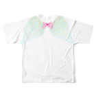 メルティカポエミュウのミュウシュカフェアリー(せなかに天使の羽) All-Over Print T-Shirt :back