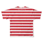 松竹梅雑貨の松竹梅 マリン red All-Over Print T-Shirt :back