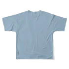 HÖGBRONのHEJ! Blue All-Over Print T-Shirt :back