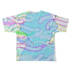 循環性飽食のお団子青メイドちゃん(カラフル) All-Over Print T-Shirt :back