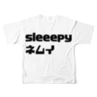 sleeepy0ooのsleeepy  smoking フルグラフィックTシャツの背面