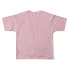 ピンクうさぎの全面的にうさぎ フルグラフィックTシャツの背面