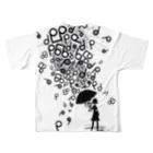 AURA_HYSTERICAのSingin' in the Rain フルグラフィックTシャツの背面