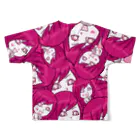 バニラde高収入ショップ［SUZURI店］の【両面フルグラ】Psyche♥VANIKO（PINK） All-Over Print T-Shirt :back