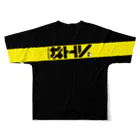 ミサ⚠️イルのハッシュタグ フルグラフィックTシャツの背面